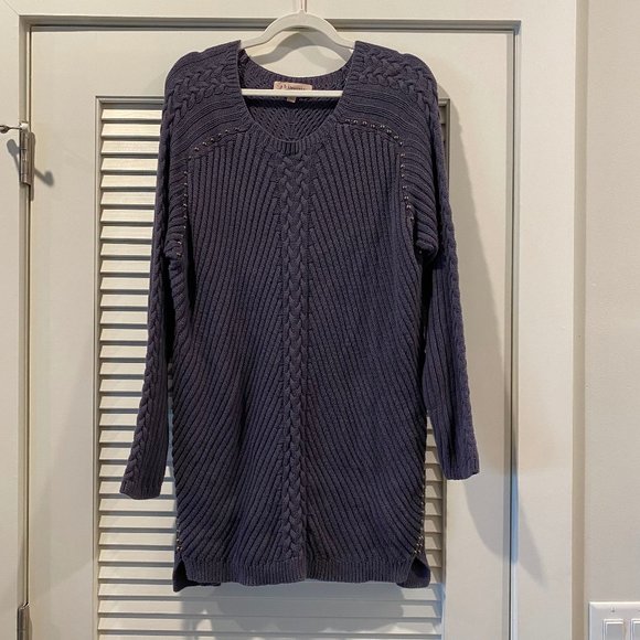 Philosophy Sweaters - Philosophy Grey Studded Sweater Size 2X